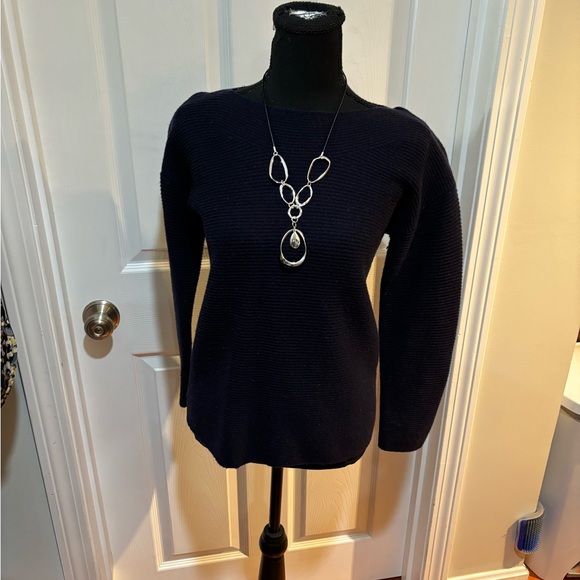 Talbots Black Ribbed Sweater, Size M - Picture 9 of 9